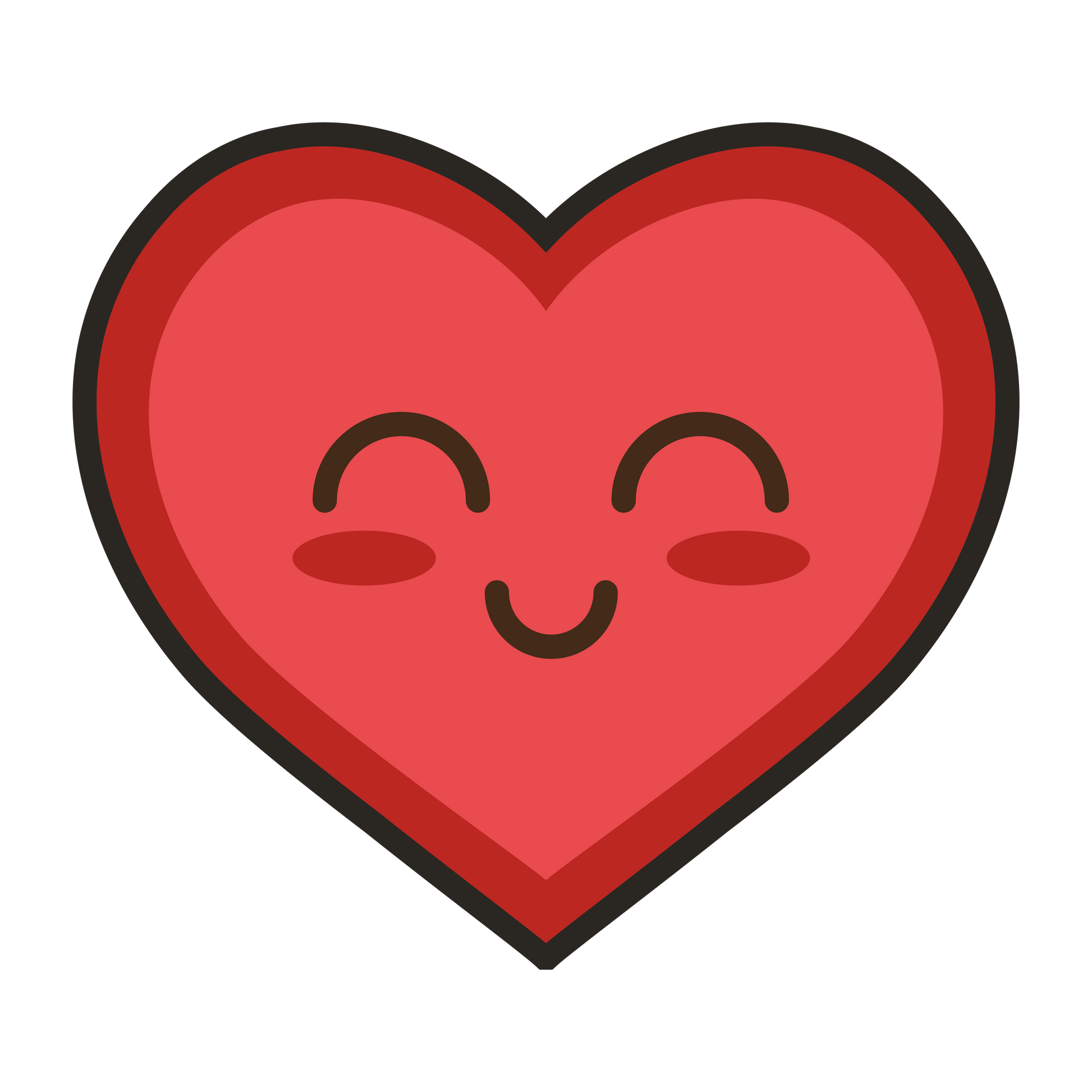 Heart-shaped Little Link press-on tattoo for children with a smiling face on a white background